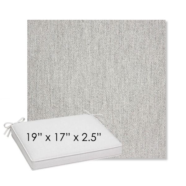 Picture of Pashmina Fog | Sunbrella® 19" x 17" Outdoor Dining Cushion