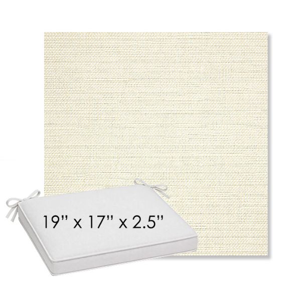 Picture of Piazza Parchment | Sunbrella® 19" x 17" Outdoor Dining Cushion