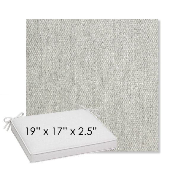 Picture of Pique Gravel | Sunbrella® 19" x 17" Outdoor Dining Cushion