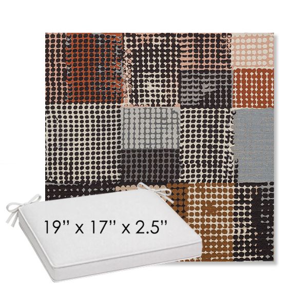 Picture of Pop Punchcard | Sunbrella® 19" x 17" Outdoor Dining Cushion