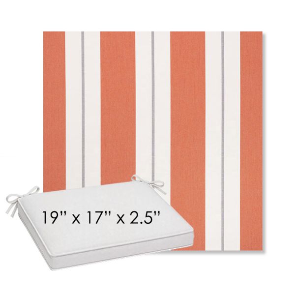 Picture of Relate Persimmon | Sunbrella® 19" x 17" Outdoor Dining Cushion