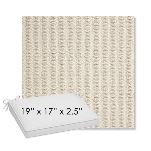 Picture of Tailored Snow | Sunbrella® 19" x 17" Outdoor Dining Cushion