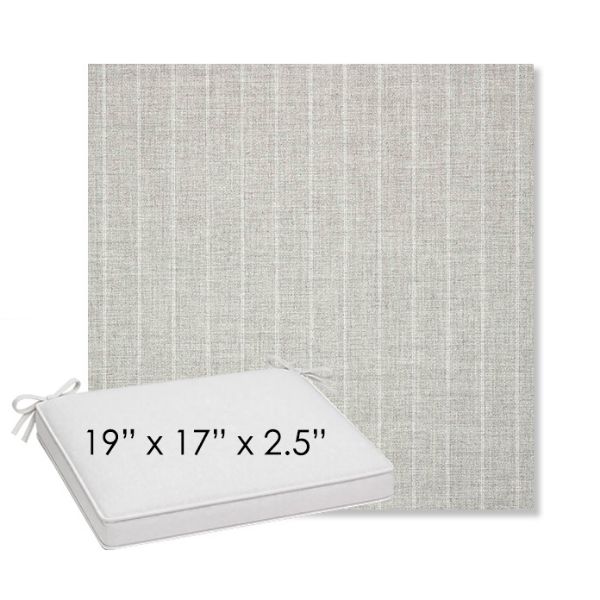 Picture of Ticking Fog | Sunbrella® 19" x 17" Outdoor Dining Cushion