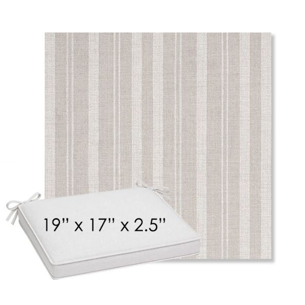 Picture of Tranquil Linen | Sunbrella® 19" x 17" Outdoor Dining Cushion