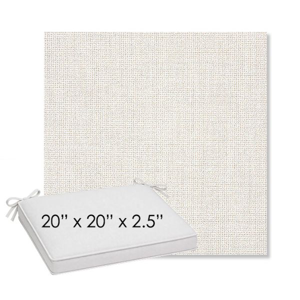 Picture of Bliss Linen | Sunbrella® 20" x 20" Outdoor Dining Cushion