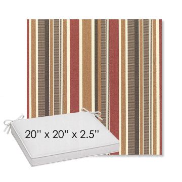 Picture of Brannon Redwood | Sunbrella® 20" x 20" Outdoor Dining Cushion