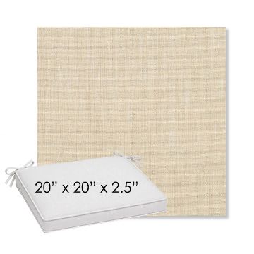 Picture of Canvas Flax | Sunbrella® 20" x 20" Outdoor Dining Cushion