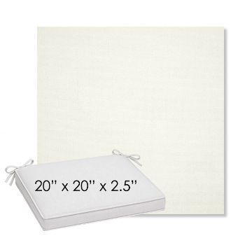 Picture of Canvas White | Sunbrella® 20" x 20" Outdoor Dining Cushion