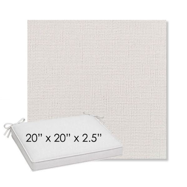 Picture of Cassava White | Sunbrella® 20" x 20" Outdoor Dining Cushion