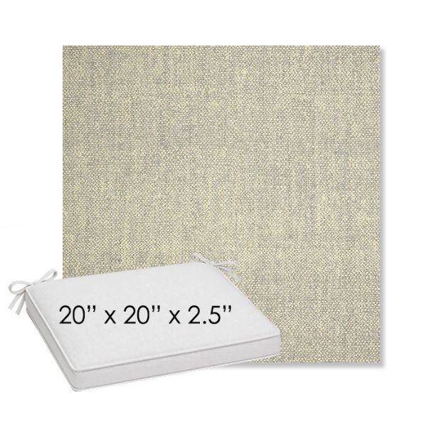 Picture of Chartres Pebble | Sunbrella® 20" x 20" Outdoor Dining Cushion