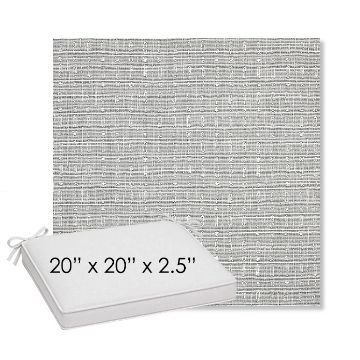 Picture of Embrace Pewter | Sunbrella® 20" x 20" Outdoor Dining Cushion