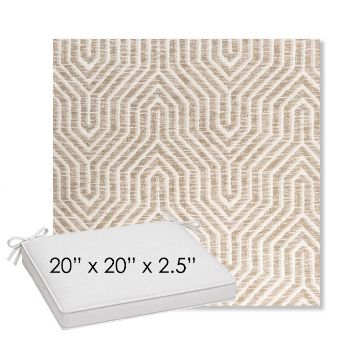 Picture of Etna Dune | Sunbrella® 20" x 20" Outdoor Dining Cushion