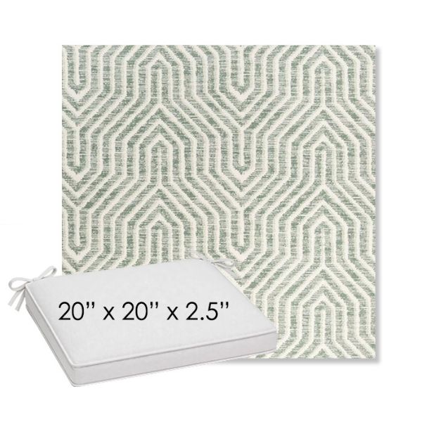 Picture of Etna Juniper | Sunbrella® 20" x 20" Outdoor Dining Cushion