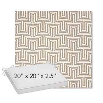 Picture of Figure Mineral | Sunbrella® 20" x 20" Outdoor Dining Cushion