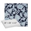 Picture of Floral Song Navy | Sunbrella® 20" x 20" Outdoor Dining Cushion