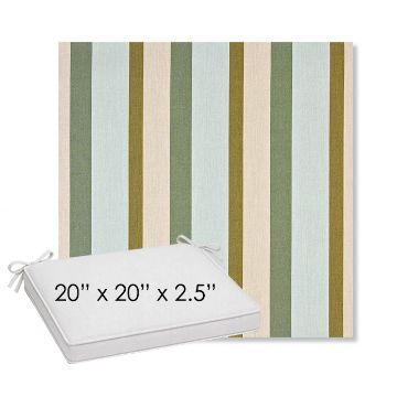 Picture of Gateway Aloe | Sunbrella® 20" x 20" Outdoor Dining Cushion