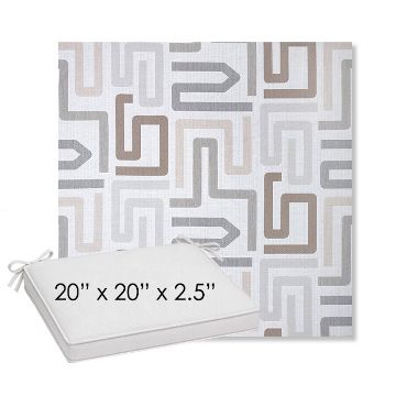 Picture of Labyrinth Cloud | Sunbrella® 20" x 20" Outdoor Dining Cushion