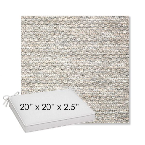 Picture of Litchfield Fog | Sunbrella® 20" x 20" Outdoor Dining Cushion