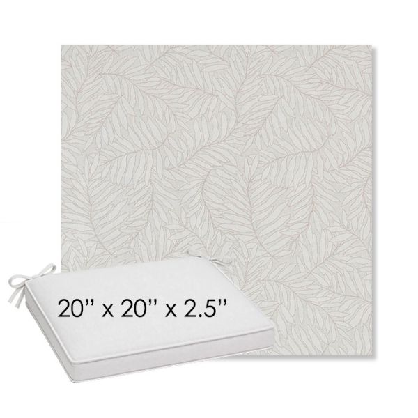 Picture of Lively Parchment | Sunbrella® 20" x 20" Outdoor Dining Cushion