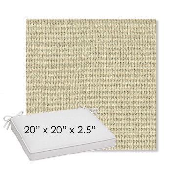 Picture of Mainstreet Putty | Sunbrella® 20" x 20" Outdoor Dining Cushion