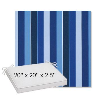 Picture of Milano Cobalt | Sunbrella® 20" x 20" Outdoor Dining Cushion