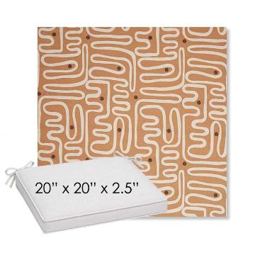 Picture of Nema Peachwood | Sunbrella® 20" x 20" Outdoor Dining Cushion