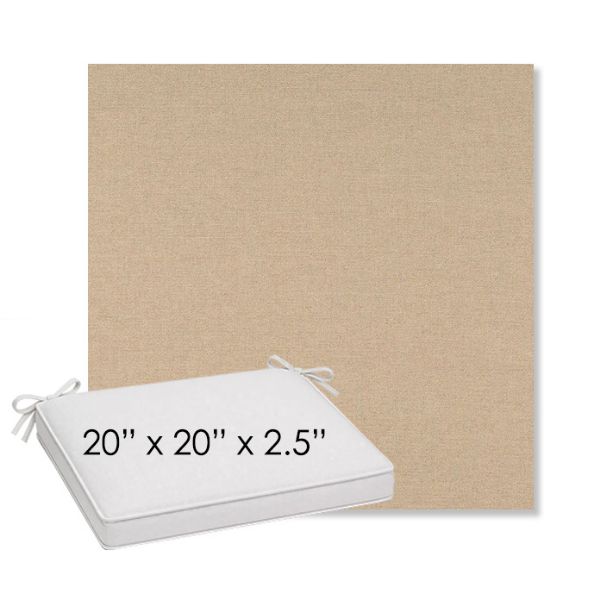 Picture of Nuance Sand | Sunbrella® 20" x 20" Outdoor Dining Cushion