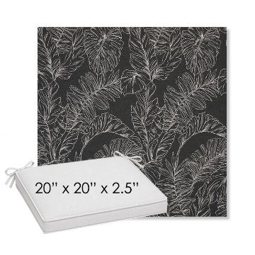 Picture of Palma Shadow | Sunbrella® 20" x 20" Outdoor Dining Cushion