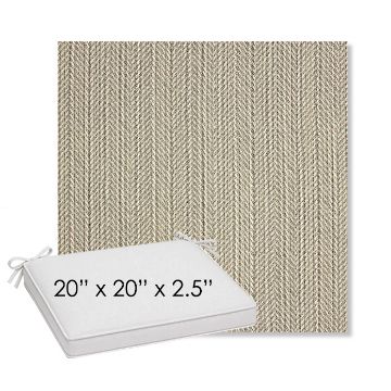 Picture of Posh Ash | Sunbrella® 20" x 20" Outdoor Dining Cushion