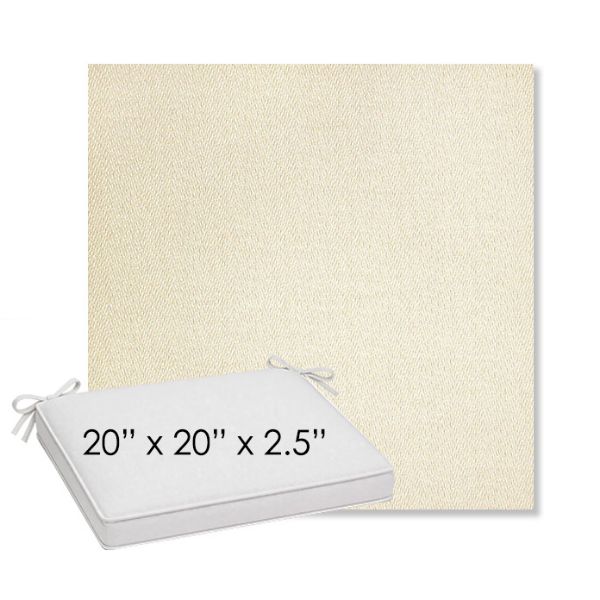 Picture of Posh Salt | Sunbrella® 20" x 20" Outdoor Dining Cushion