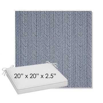 Picture of Posh Sapphire | Sunbrella® 20" x 20" Outdoor Dining Cushion