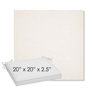 Picture of Posh Snow | Sunbrella® 20" x 20" Outdoor Dining Cushion