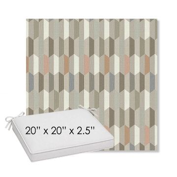 Picture of Precise Fawn | Sunbrella® 20" x 20" Outdoor Dining Cushion