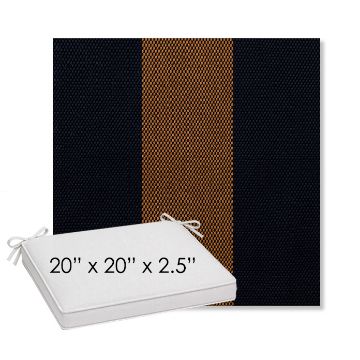 Picture of Rothko Bourbon Blue | Sunbrella® 20" x 20" Outdoor Dining Cushion