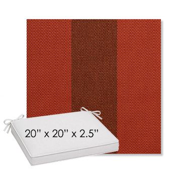 Picture of Rothko Whiskey Ginger | Sunbrella® 20" x 20" Outdoor Dining Cushion