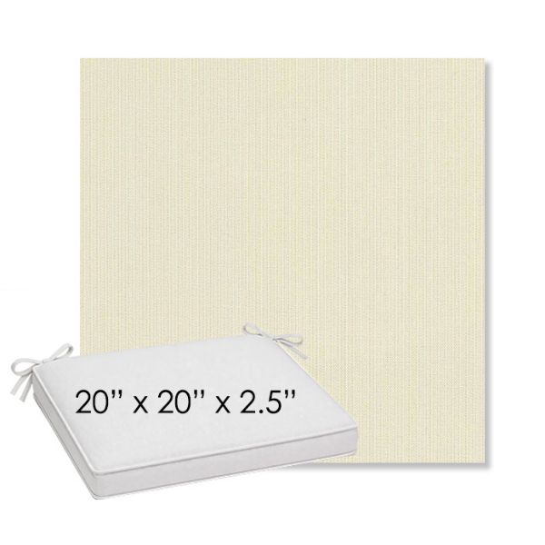 Picture of Spectrum Eggshell | Sunbrella® 20" x 20" Outdoor Dining Cushion