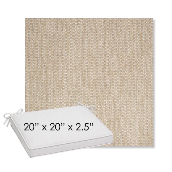 Picture of Tailored Putty | Sunbrella® 20" x 20" Outdoor Dining Cushion