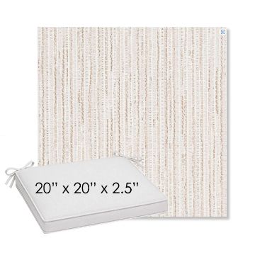 Picture of Tectonic Parchment | Sunbrella® 20" x 20" Outdoor Dining Cushion