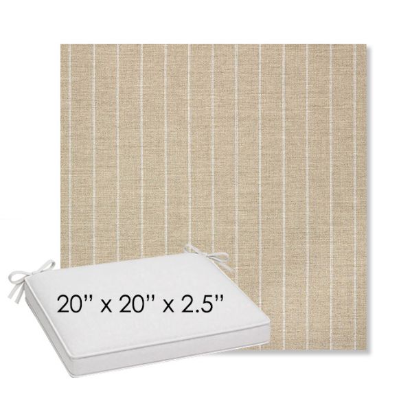 Picture of Ticking Dove | Sunbrella® 20" x 20" Outdoor Dining Cushion