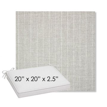 Picture of Ticking Fog | Sunbrella® 20" x 20" Outdoor Dining Cushion