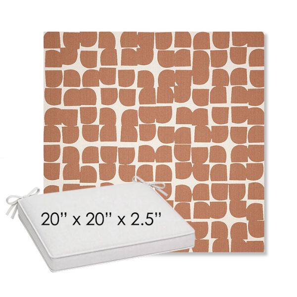 Picture of Toggle Canyon Rose | Sunbrella® 20" x 20" Outdoor Dining Cushion