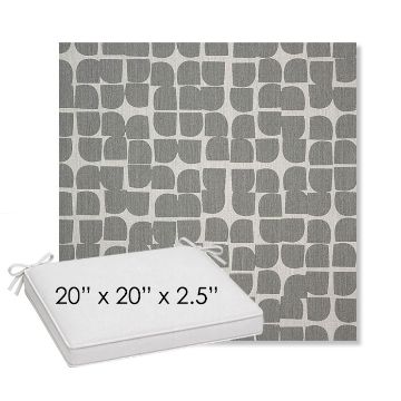 Picture of Toggle Greystone | Sunbrella® 20" x 20" Outdoor Dining Cushion