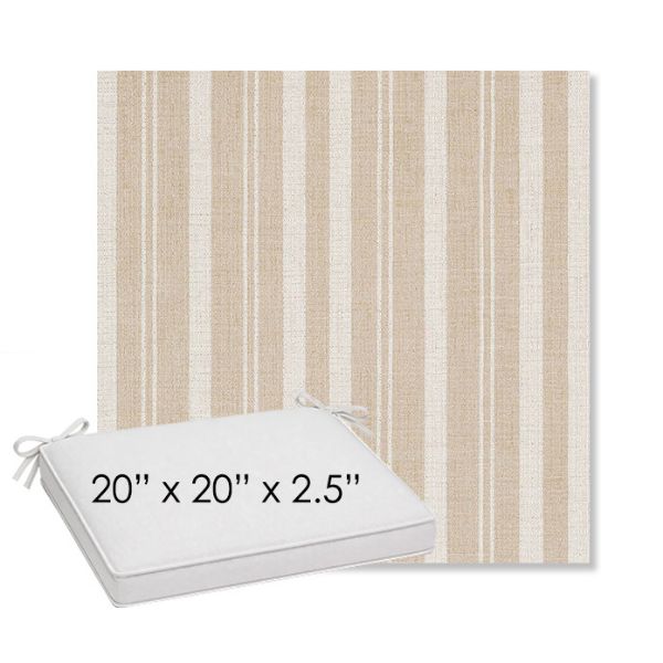 Picture of Tranquil Camel | Sunbrella® 20" x 20" Outdoor Dining Cushion