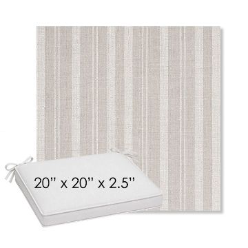 Picture of Tranquil Linen | Sunbrella® 20" x 20" Outdoor Dining Cushion