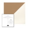 Picture of Beige White | 6.5' Fiberglass Patio Umbrella Sunbrella® Awning Fabric