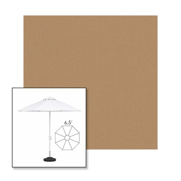 Picture of Beige | 6.5' Fiberglass Patio Umbrella Sunbrella® Awning Fabric