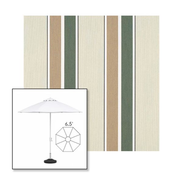 Picture of Fern Heather Beige Block | 6.5' Fiberglass Patio Umbrella Sunbrella® Awning Fabric