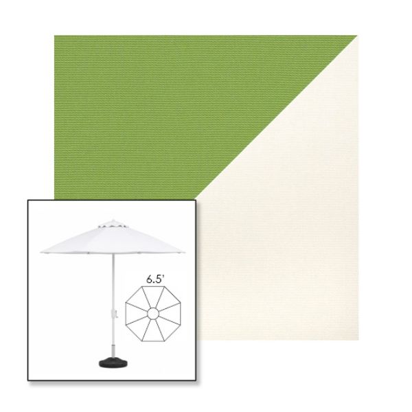 Picture of Ginkgo White | 6.5' Fiberglass Patio Umbrella Sunbrella® Awning Fabric