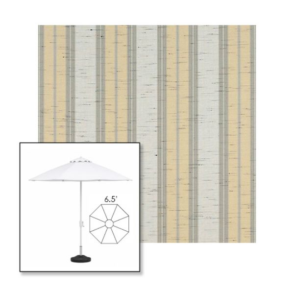 Picture of Grey Beige Chip Fancy | 6.5' Fiberglass Patio Umbrella Sunbrella® Awning Fabric