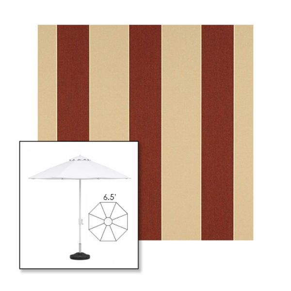 Picture of Havelock Brick | 6.5' Fiberglass Patio Umbrella Sunbrella® Awning Fabric